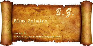 Blun Zelmira névjegykártya
